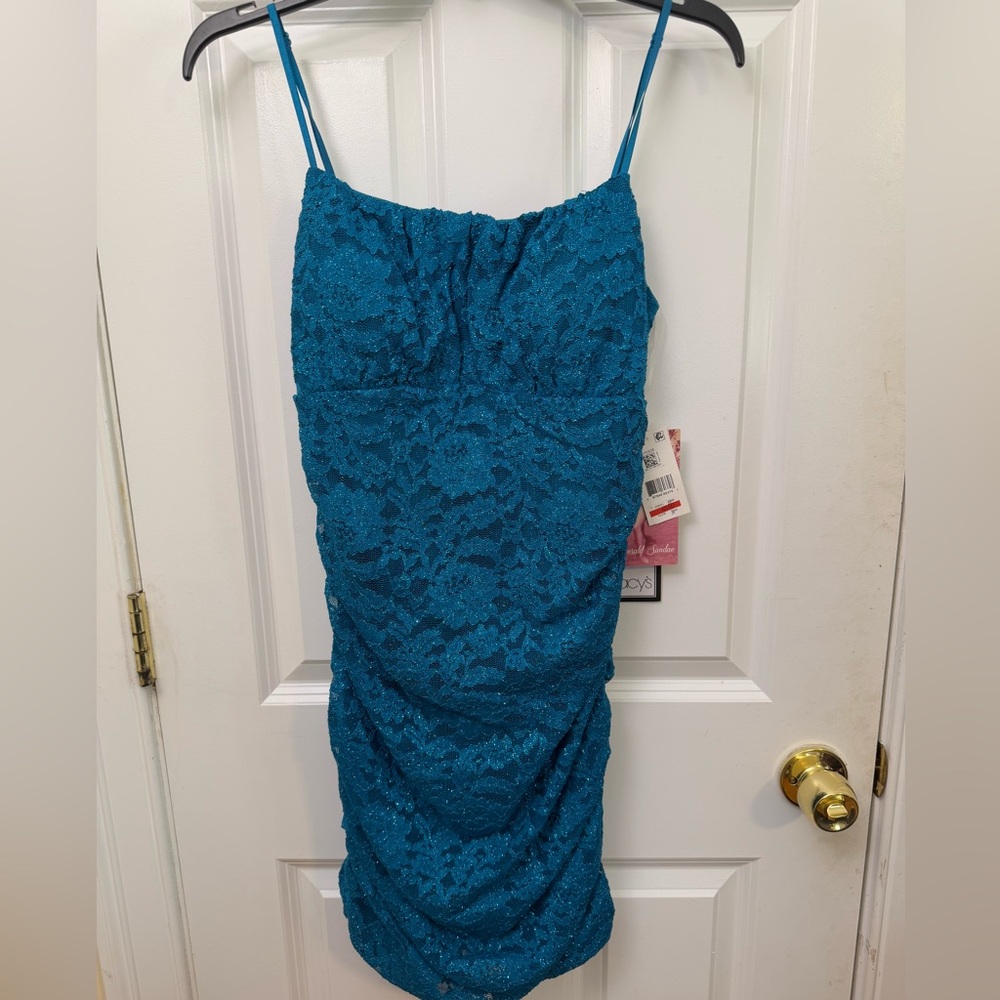 NWT Emerald Sundae Blue Spaghetti Strap Bodycon Dress